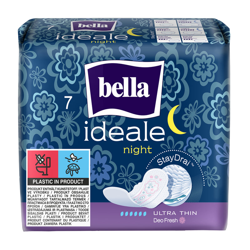 BELLA Ideale StayDrai, absorbante igienice, subtiri, Night, 7 buc infant-ro