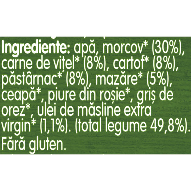 GERBER Bio, piure, legume cu vitel si cartofi, 190 g infant-ro