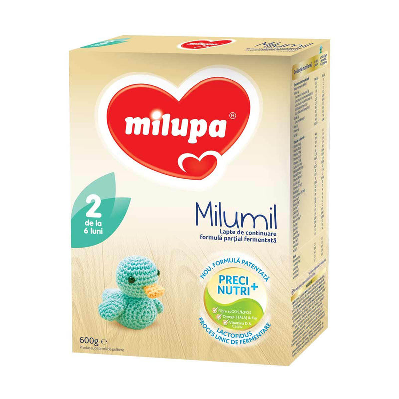 MILUPA Milumil 2, formula speciala lapte praf, de continuare de la 6 luni, 600 infant-ro