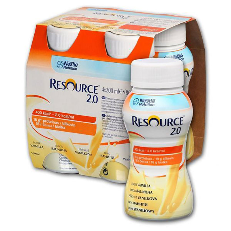 NESTLE Resource 2.0, aliment special, dietetic, cu vanilie, 4x200 ml infant-ro