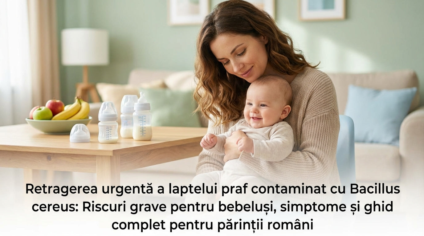 Retragerea urgentă a laptelui praf contaminat cu Bacillus cereus: Riscuri grave pentru bebeluși, simptome și ghid complet pentru părinții români