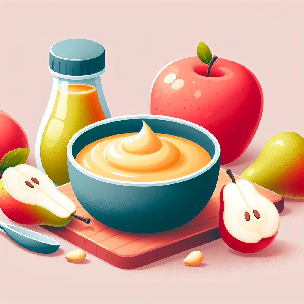 Piure de Mere și Pere la Aburi: Rețetă pentru Bebeluși de 4-6 Luni Infant.ro