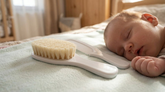 Set perie și pieptene Canpol Babies pentru îngrijirea părului nou-născutului