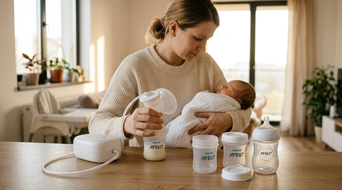 Recipient de păstrare lapte matern Avent Philips 180 ml - set complet