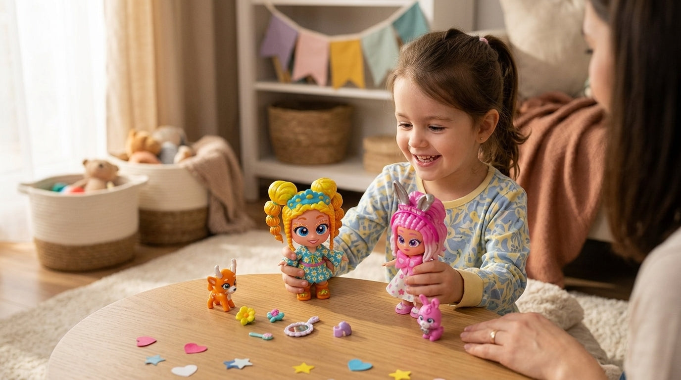 Papusa Kookyloos Pets Party cu animalut si accesorii