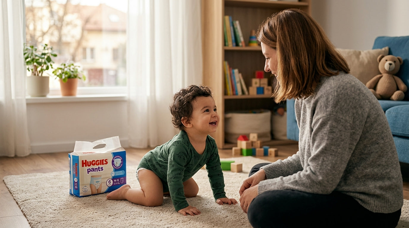 Pachet Huggies Pants D Nr 6, băieți, 30 buc – scutece chilotel pentru copii 15-25 kg
