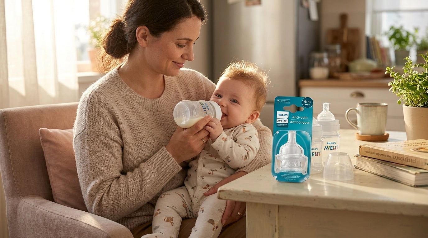 Tetină Philips Avent Classic SCY764/02 debit rapid, 2 buc – pachet și biberon