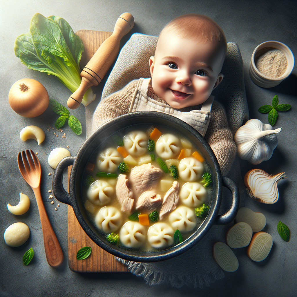 Supă de Pui cu Găluște de Griș: Rețetă pentru Bebeluși de 10-12 Luni