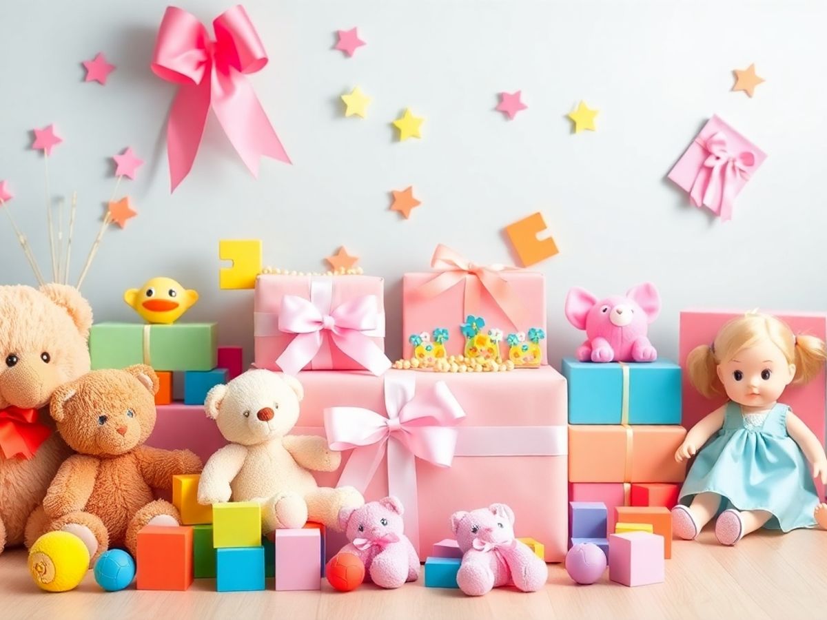 Cadouri pentru fetițe de doi ani, jucării colorate.
