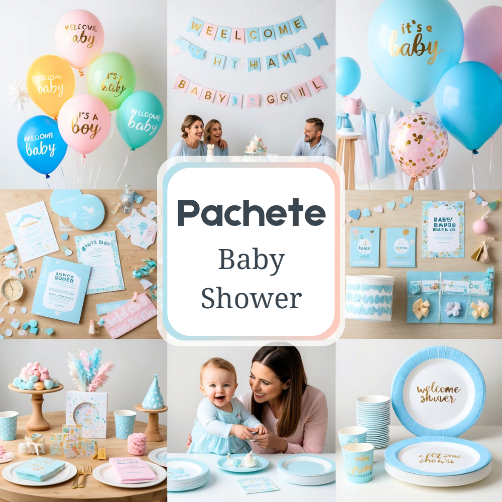 Pachet Baby Shower Accesorii pentru petrecerea baby shower de la Infant.ro