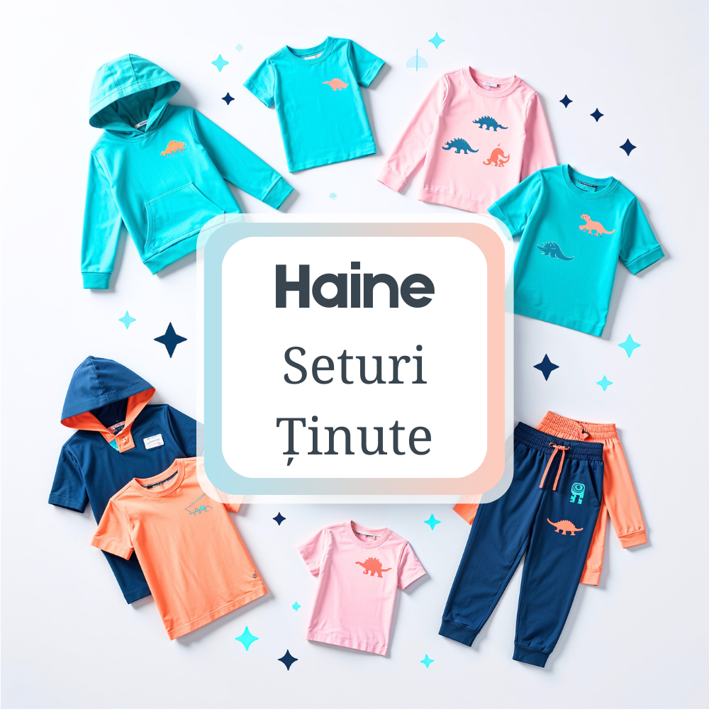 "Stil și confort, într-un singur pachet! Seturi potrivite pentru băieței mereu în mișcare."