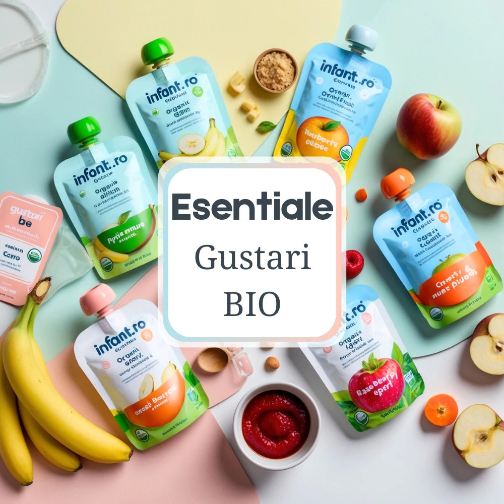 Gustări BIO Piureuri organice și sănătoase pentru bebeluși de la Infant.ro