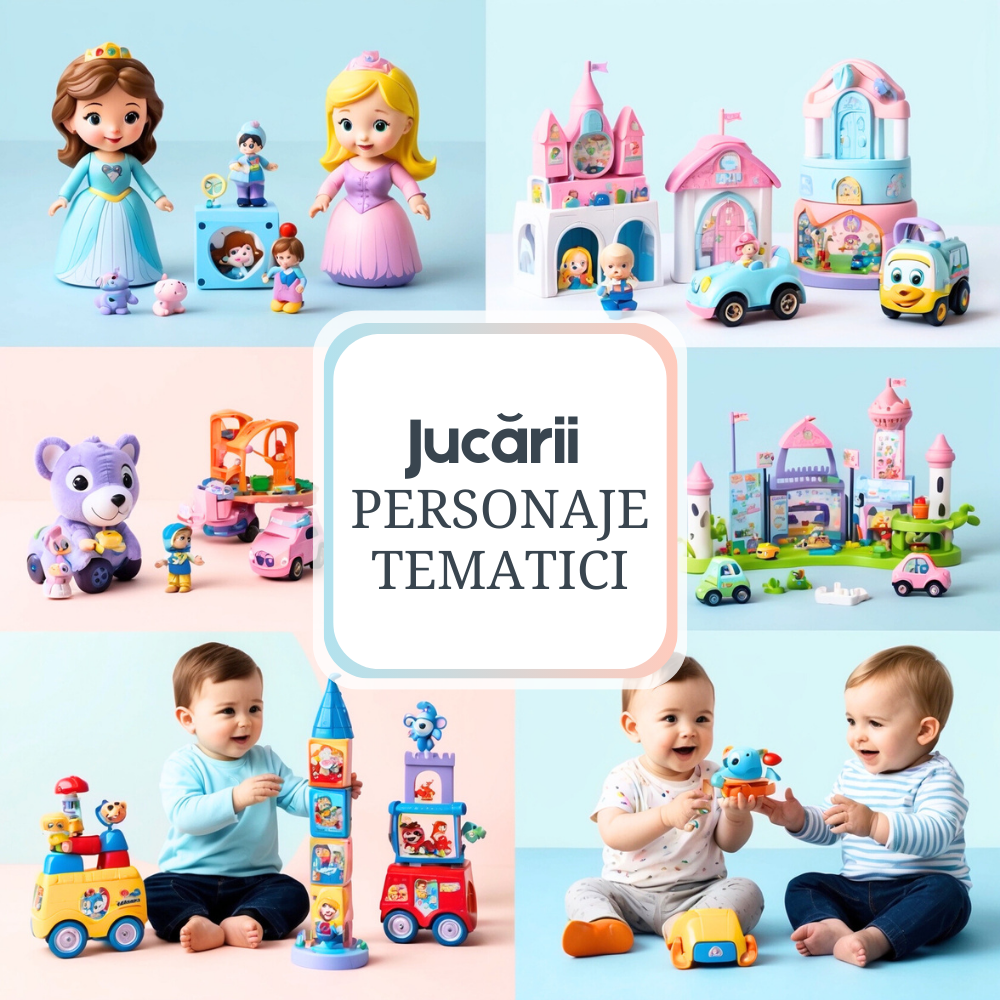 Jucării cu personaje și tematici populare pentru copii de la Infant.ro