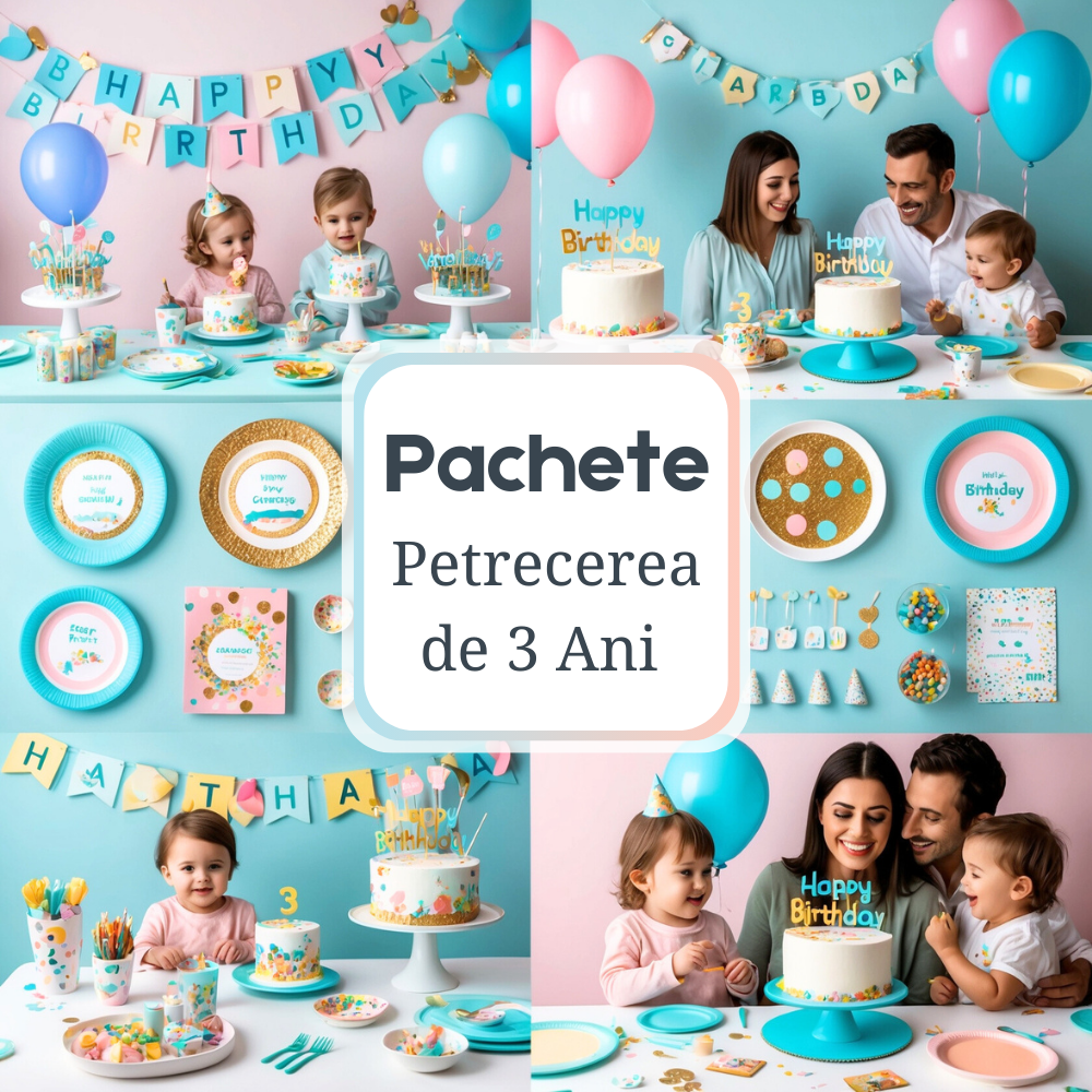 Pachet Petrecerea de 3 Ani Produse pentru sărbătorirea celei de-a treia aniversări de la Infant.ro