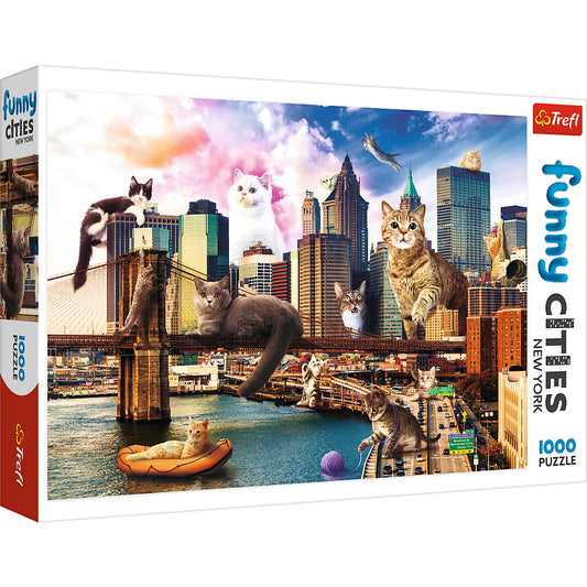 PUZZLE TREFL 1000 PISICUTE LA NEW YORK - Imagine 1 [ps:7f126e5a-c2e7-4de7-8fec-98e6eee4b0f3]