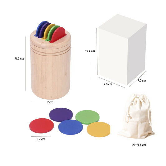 Jucărie Montessori Lemn Flippy, Sortator 19 Piese, 2+ ani - Colorate (1) [ps:5e6fe560-ea48-467e-b59a-e9c2ce8b3a17]
