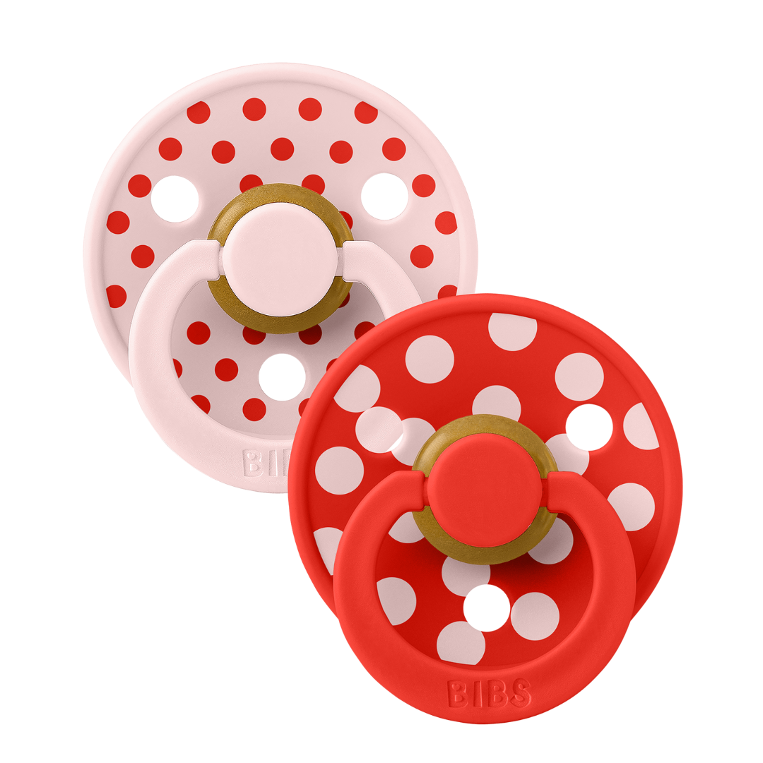 Set 2 Suzete BIBS Colour Studio Polka Dots, 0 luni+ | - Blossom/Candy Apple (1) [ps:d6290c0b-5d7a-48f8-a9f9-70edf85f5295]