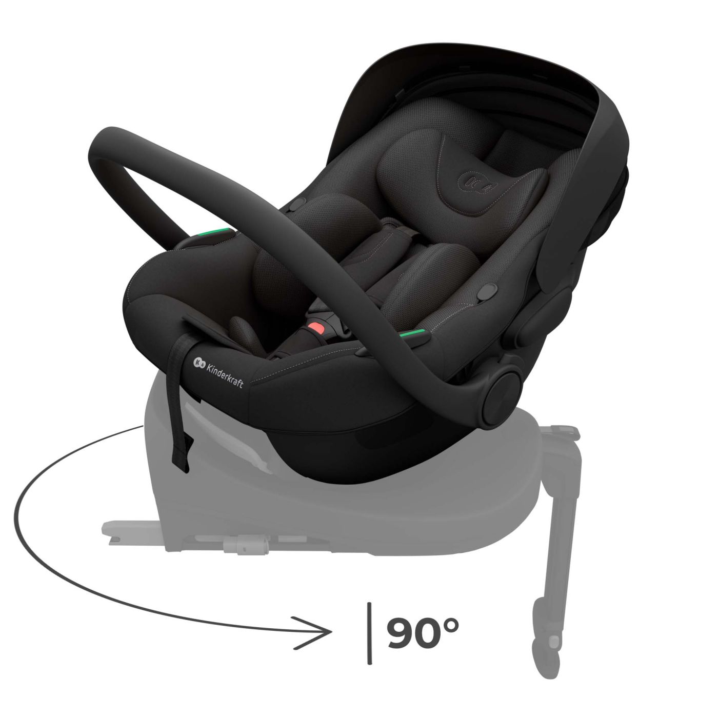 SCOICA AUTO KINDERKRAFT I-LITE 40-87 CM, BLACK - Negru