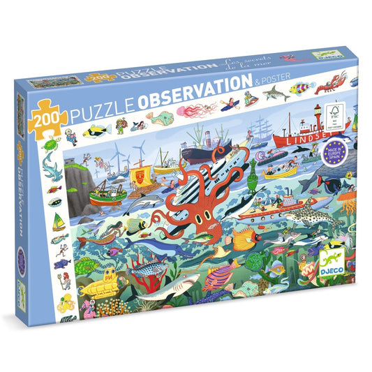 Puzzle Observație Secretele marii, Djeco - Imagine 1 [ps:5645a91f-b872-4d61-9b95-9a3aebd38d3b]