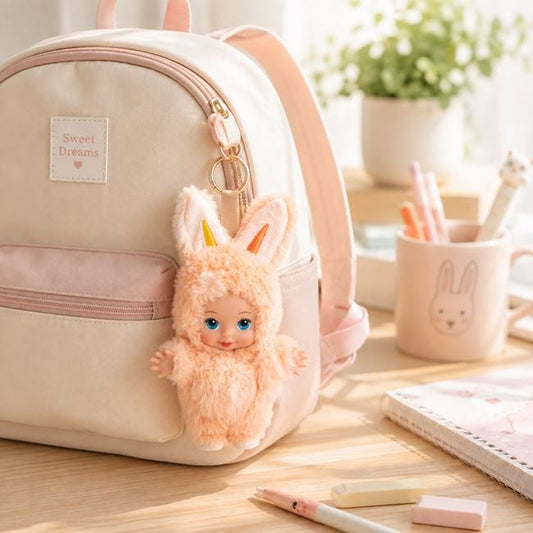 Iepure Bebe Imbracat Bleu-Mov 20cm Jumbo | Jucarie Plush - Bej-Port (1) [ps:d64e2267-37ed-4c52-b40a-7c58190b71fc]