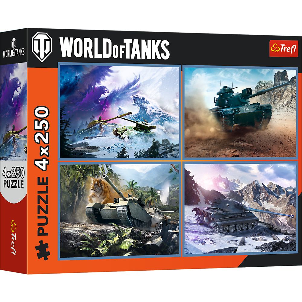 PUZZLE TREFL 4X250 WORLD OF TANKS BATALIE GROZAVA CU TANCURI - Imagine 1 [ps:d3828814-8c68-4880-9c8f-784b72d4451e]