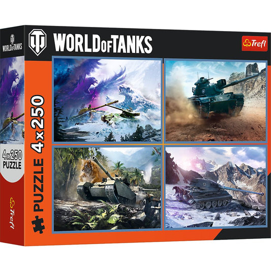 PUZZLE TREFL 4X250 WORLD OF TANKS BATALIE GROZAVA CU TANCURI - Imagine 1 [ps:d3828814-8c68-4880-9c8f-784b72d4451e]