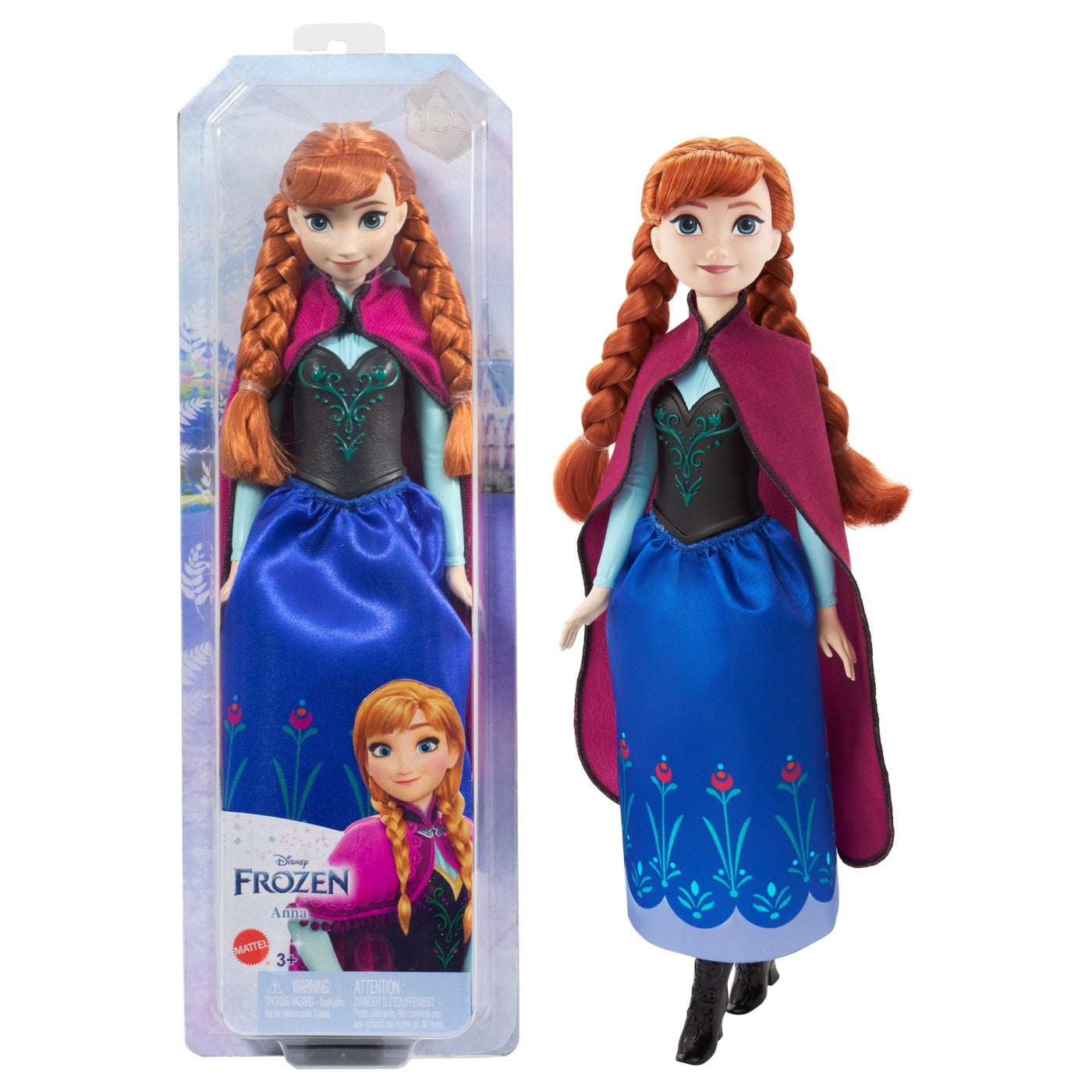 PAPUSA DISNEY FROZEN ANNA CU CODITE Mattel - Imagine 1