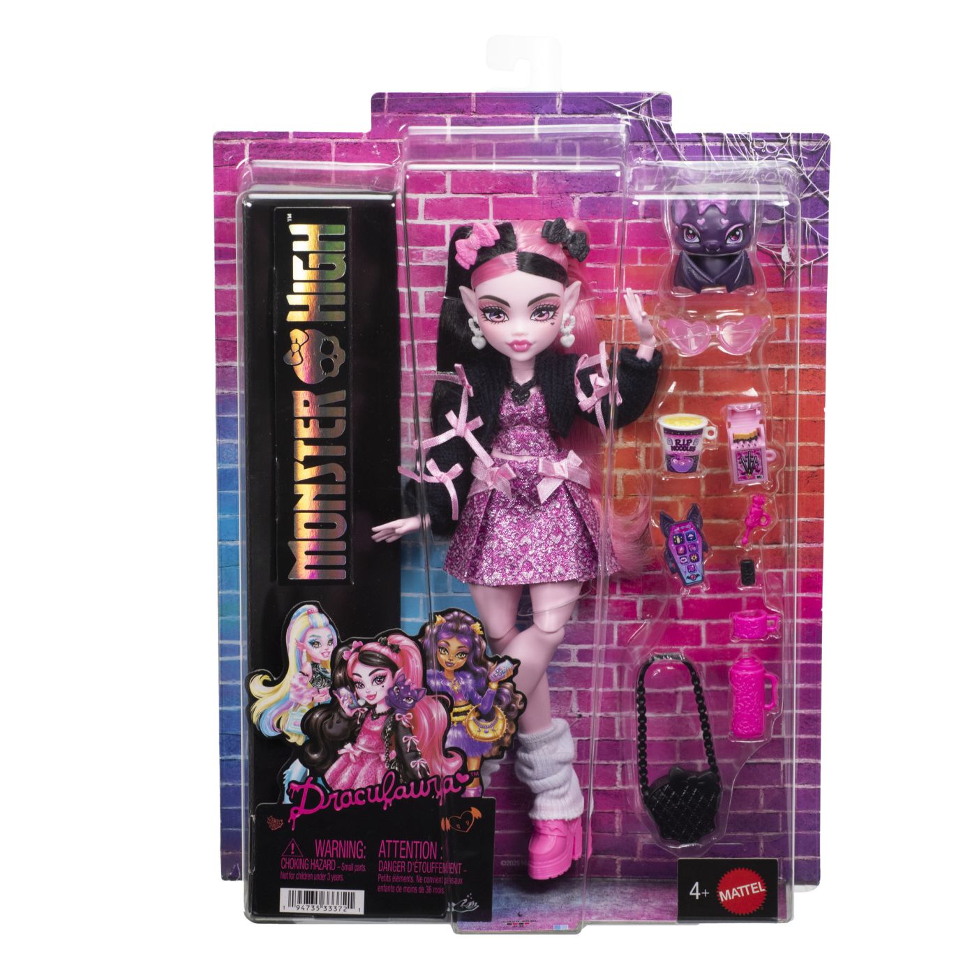 MONSTER HIGH PAPUSA DRACULAURA CU ACCESORII Mattel - Imagine 1