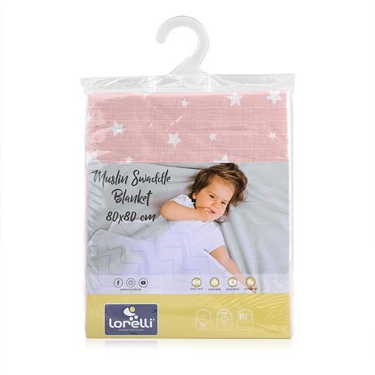Scutec Pled Muselină Lorelli, 80x80 cm, Rose Floral - Rose with Stars (1) [ps:73bcc6d8-38a6-4ec4-a7d3-c3421cd73c1d]