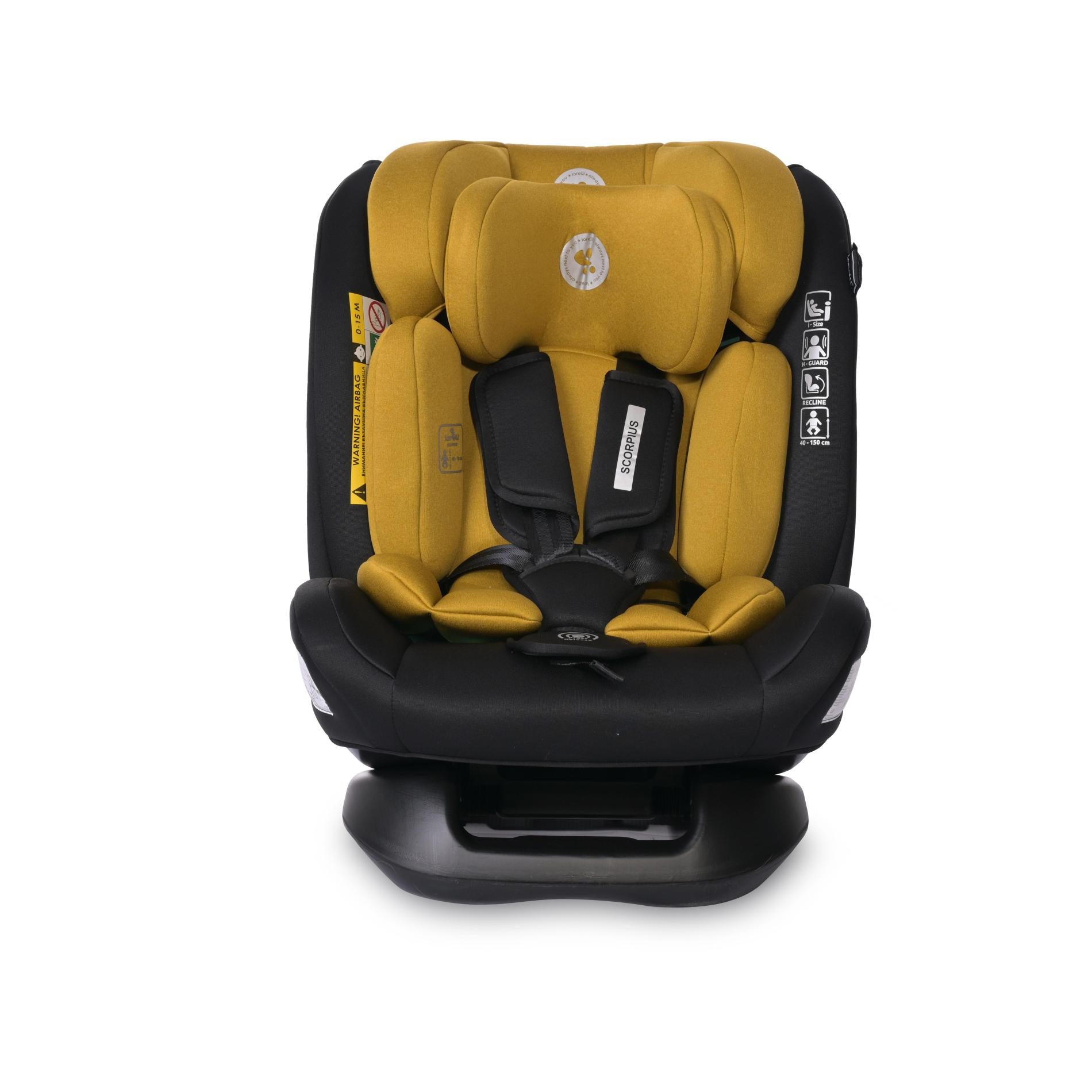 Scaun Auto Lorelli Scorpius i-Size, 0 luni-12 ani, Beige - Lemon Curry (1) [ps:1ece5f71-afef-40a7-ba73-ecb302037b5a]
