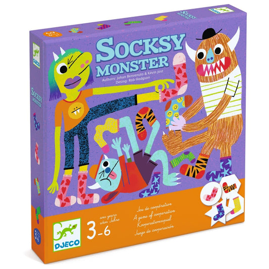 Joc de cooperare Socksy Monster, Djeco - Imagine 1