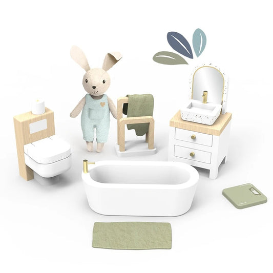 Set mobilier baie pentru casa de papusi, Speedy Monkey - Imagine 1 [ps:c253b670-2de3-49c7-be59-50c208179581]