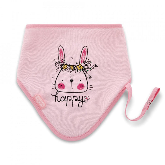 Baveta cu suport pentru suzeta Triangle BabyJem - Roz [ps:bec96196-d757-40b1-97b6-e91f5bbdcc3d]