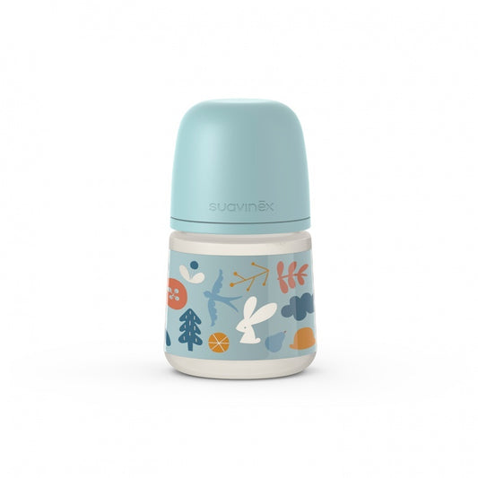 Biberon din silicon, 150ml, SX Pro debit lent, albastru, - Albastru