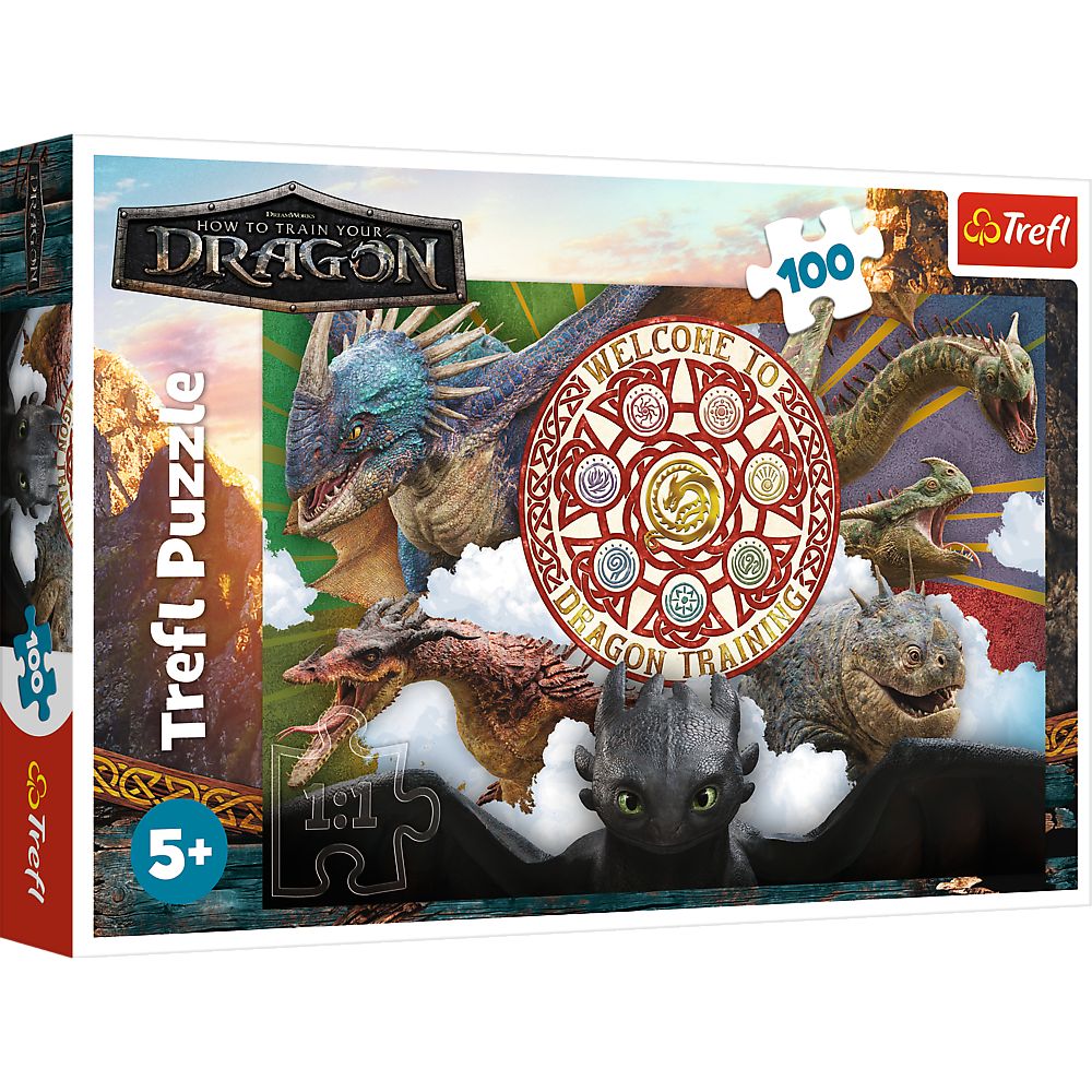 PUZZLE TREFL 100 CUM SA ITI DRESEZI DRAGONUL DRAGONI IN - Imagine 1 [ps:cbc97e80-886f-4280-96d3-ccdf60fc6564]