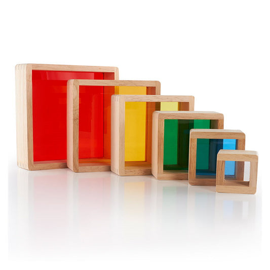 Rainbow Pyramid Blocuri de Stivuit Guidecraft - Default Title (1) [ps:cd8692a7-c4ea-48fb-98c8-c2880def5e2e]