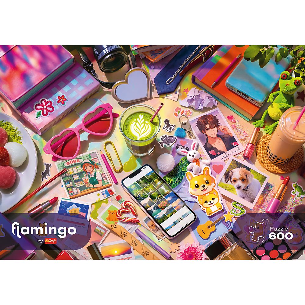Puzzle Trefl 600 Piese Flamingo - Mica Mea Lume - Default Title (1) [ps:fdfd1582-b0d7-424b-a55c-b1276b94a929]
