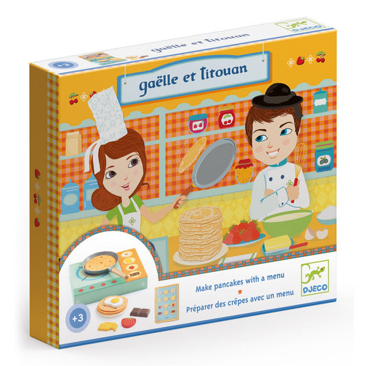 Joc de rol Set de preparat clatite Gaelle si Titouan, Djeco - Imagine 1 [ps:ed610766-5ab2-4347-969d-637f1853bdc3]