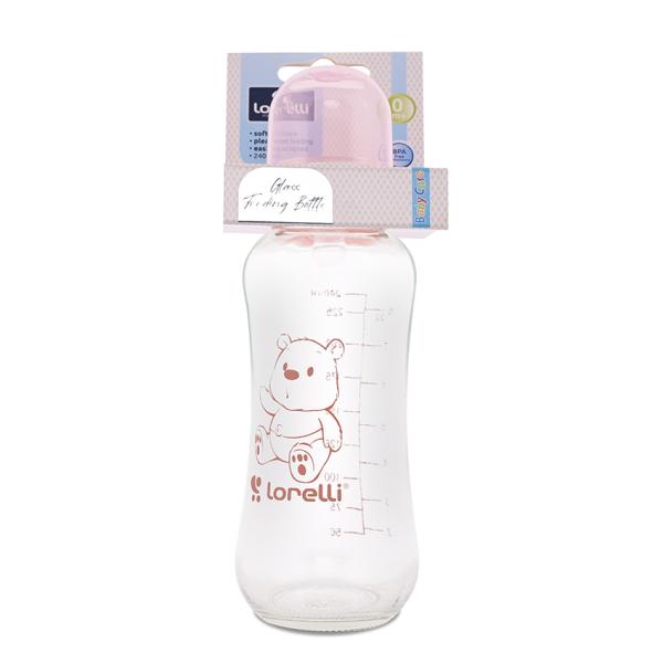 Biberon din sticlă Lorelli 240 ml, Moonlight Blue - Blush Pink (1) [ps:56174a41-1e31-438b-a617-772ff05c3339]