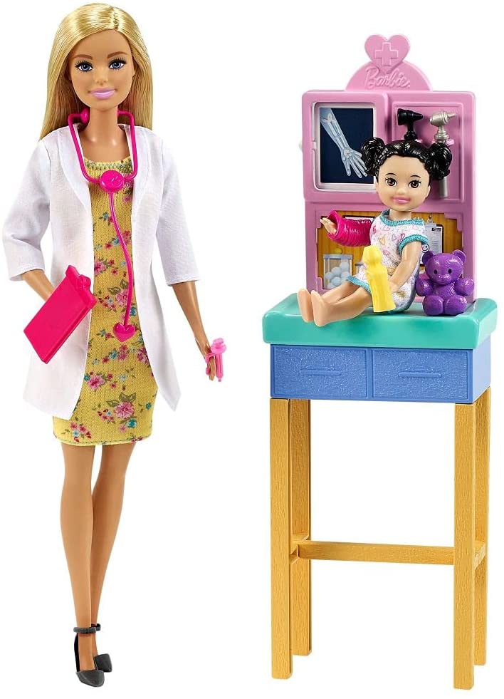 BARBIE CARIERE SET CU PAPUSA DOCTOR PEDIATRU BLONDA [ps:91acf83d-cf0c-48fb-825e-4cc9365a94a2]