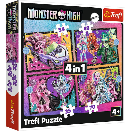 PUZZLE TREFL 4IN1 MONSTER HIGH O ZI ELECTRIZANTA - Imagine 1 [ps:35d10d5c-68ae-4a2f-9a3e-9eddfe711f3d]