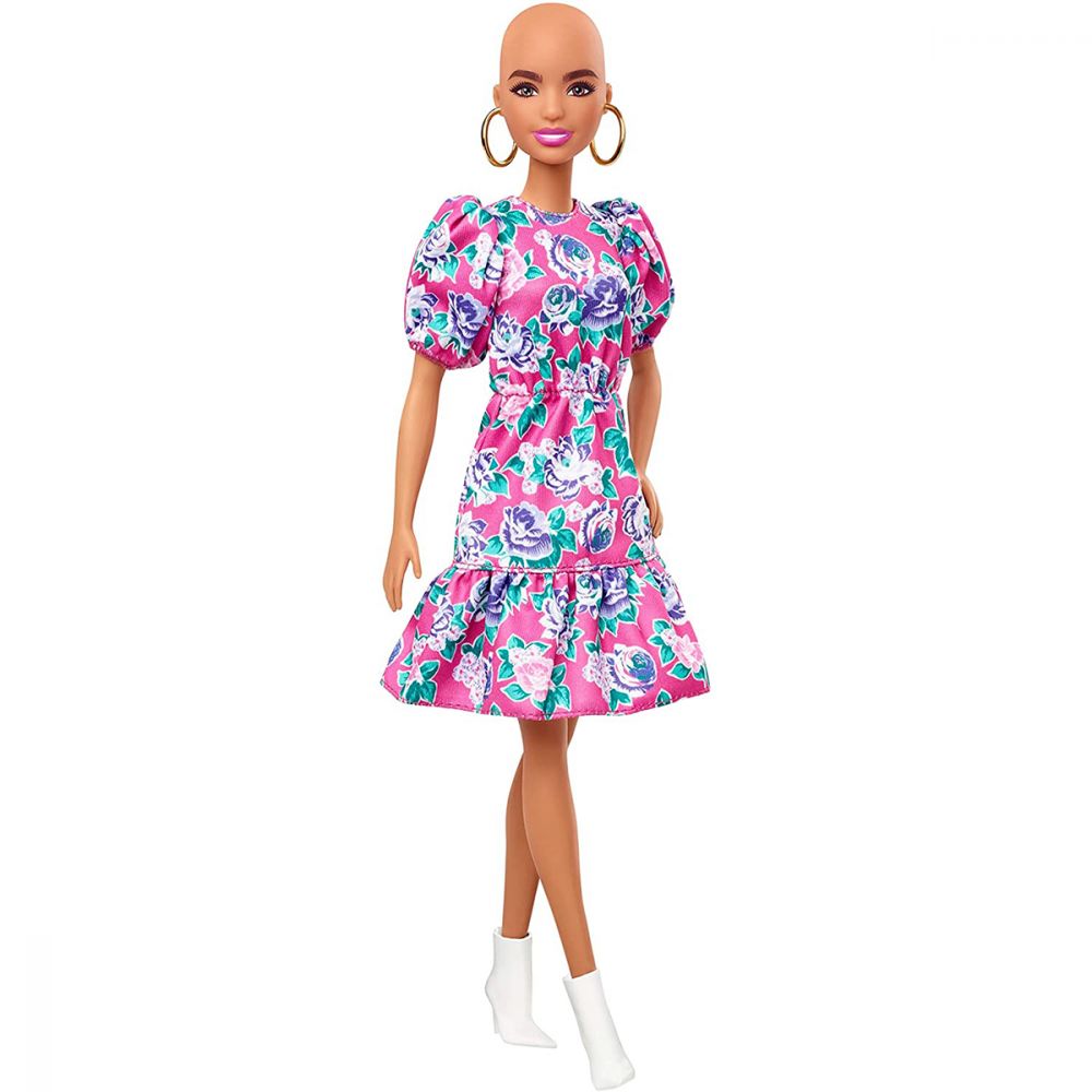 PAPUSA BARBIE FASHIONISTA FARA PAR SI ROCHIE ROZ CU MANECI BUFANTE [ps:1b1d4274-edc6-42f5-9183-a354e55834c2]