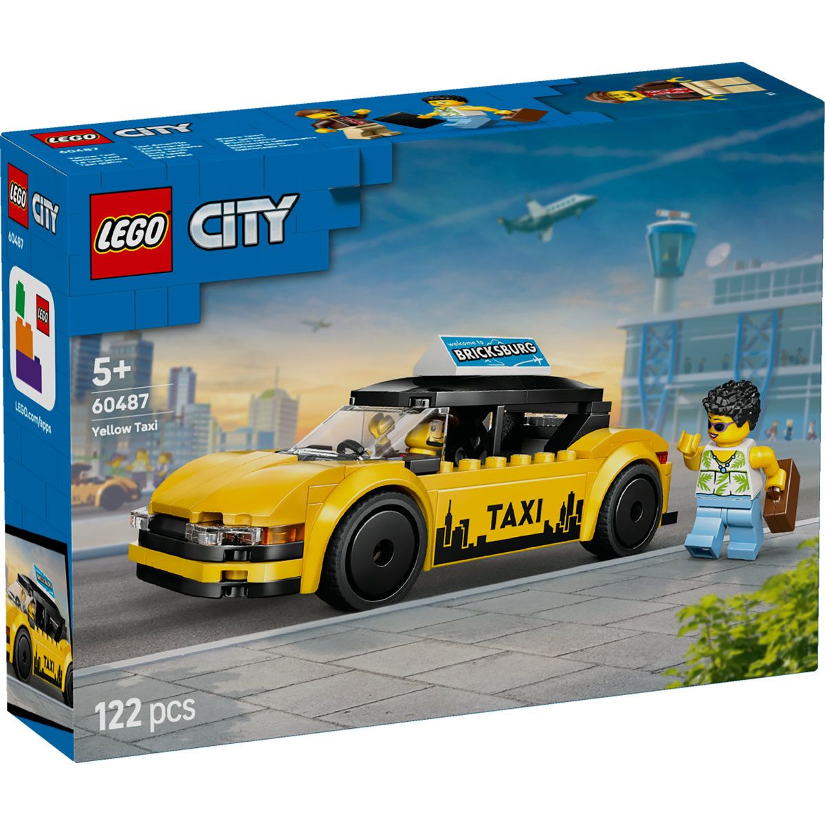 LEGO CITY TAXI GALBEN 60487 - Imagine 1 [ps:ab147553-b2e5-4da5-8ad3-1a6912f111e6]