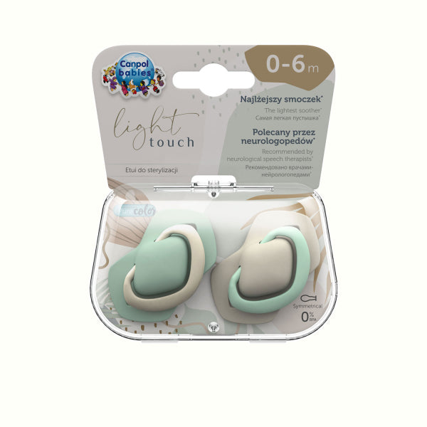Canpol Babies Suzeta Simetrica Din Silicon 0-6 M Pure - Imagine 1
