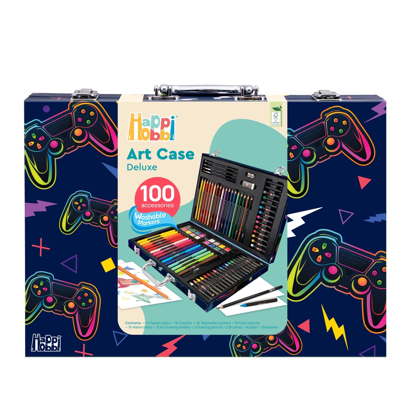 HAPPI HOBBI ART CASE SET DE DESEN DELUXE CU 100 DE - Imagine 1 [ps:90ae22b0-dd15-4d5a-a953-2cd97a0fd560]