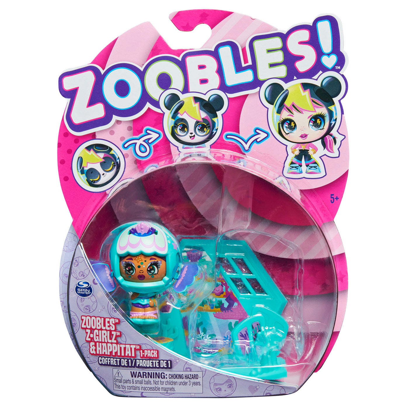ZOOBLES Z-GIRLZ FIGURINA DE TRANSFORMARE FETITA PESTE - Imagine 1