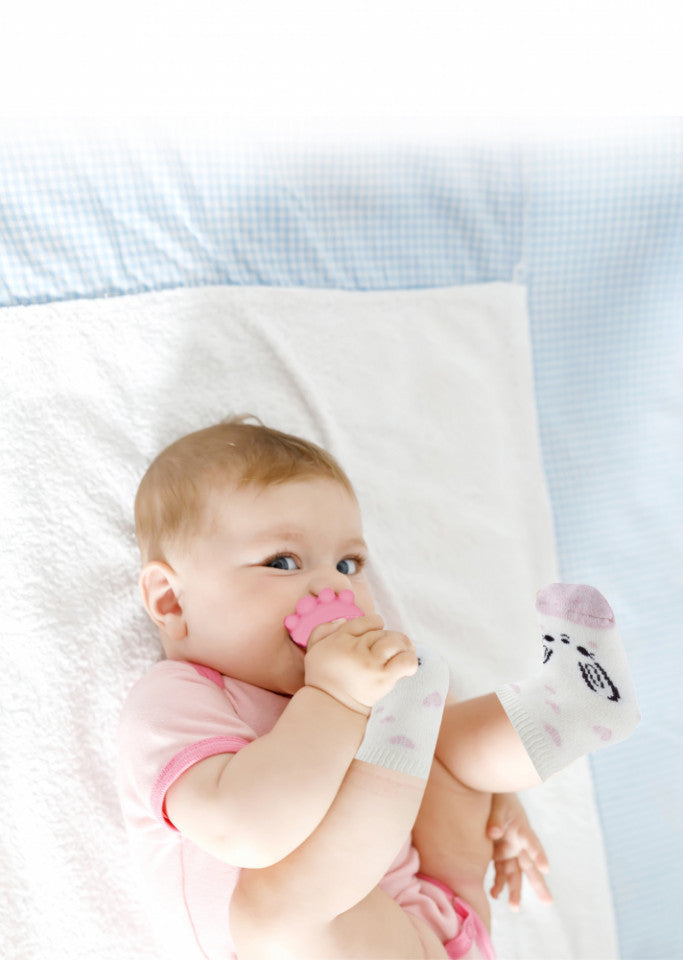 Sosete cu accesoriu dentitie BabyJem Teether Socks - Bleu [ps:7d5c16fe-e031-47be-b42e-a04151298927]