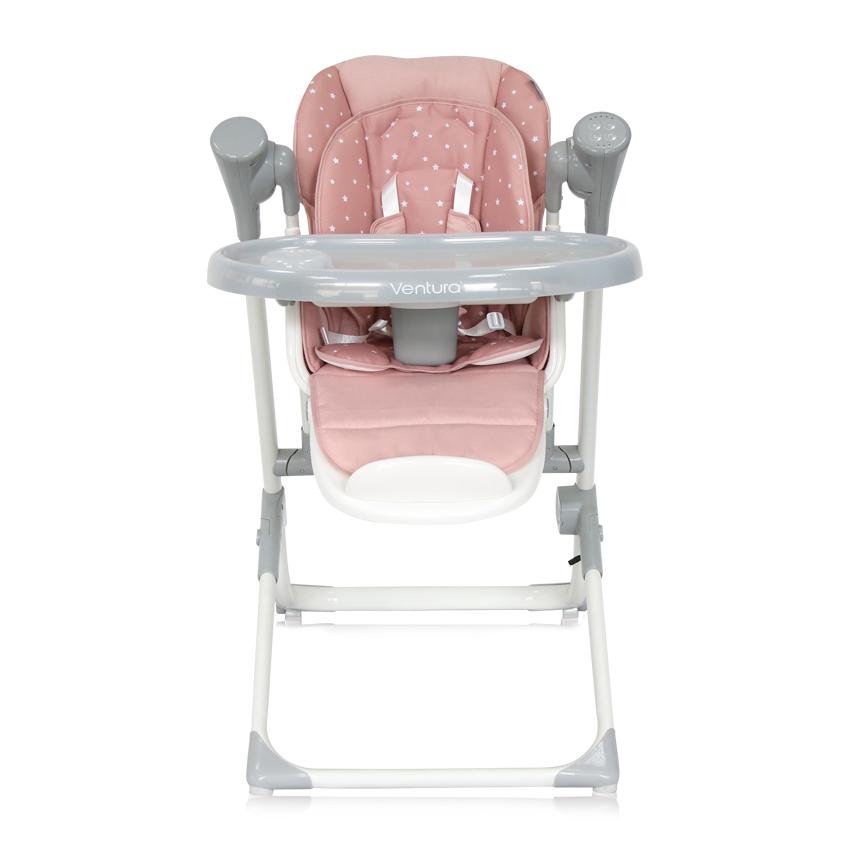 Scaun Masă și Leagăn Electric Lorelli Ventura, Grey Trees - Peach Beige Stars (1) [ps:2f2e41a8-f82b-4435-bc1b-f6614ed6bb99]