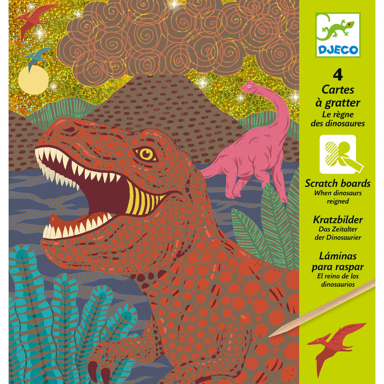 Joc creativ de razuit Dinozauri, Djeco - Imagine 1 [ps:73a5a1a8-7678-4c92-a5be-c04fb2ca5cdc]