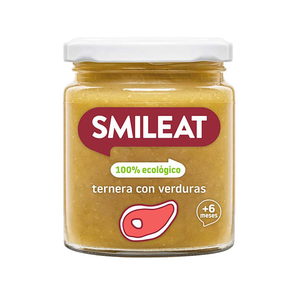 Smileat Piure de legume cu vitel si ulei masline 230g, - Imagine 1